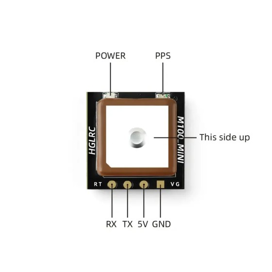 Original HGLRC M100 Mini GPS Module With Built-In Ceramic Antenna for RC Airplane Long Range Drones High Quality DIY Parts